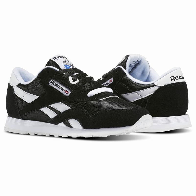 Tenisi Reebok Classic Nylon Dama Negrii/Albi Romania OD6193QH